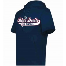 LP Blue Devils Baseball Wicking Short Sleeve Hoodie